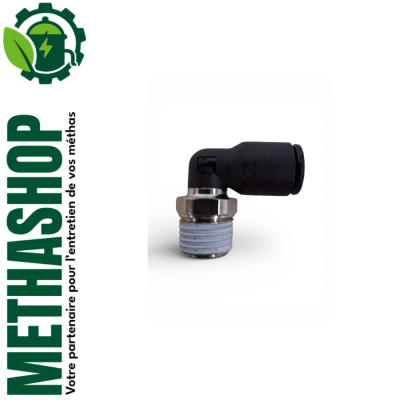 Raccord pneumatique équerre 90° 3109 08 13 – Ø8 mm – 1/4" mâle